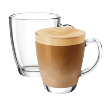 Imagem de Jogo com 2 Canecas de Vidro para Chá Café Chocolate Quente Verona 350ml