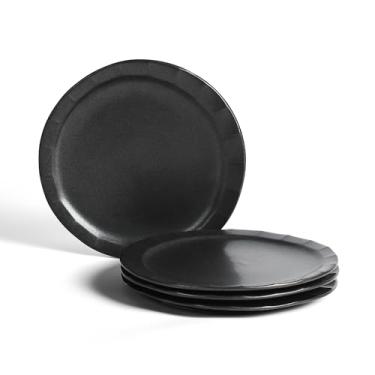 Imagem de Stone Lain Conjunto de pratos de jantar Oasis com 4 peças, preto