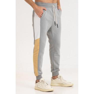 Imagem de Calça Masculina Moletom Sustentável Recortes Chumbo Pedra-Masculino