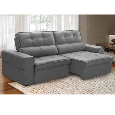 Imagem de Sofá 4 Lugares Retrátil Reclinável 250cm Veludo Lorient Ferguile