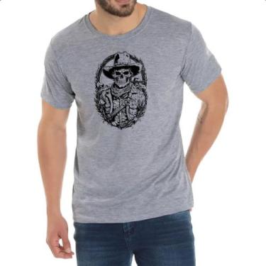Imagem de Camiseta Cinza Caveira cowboy PB - Alearts, G