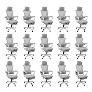 Imagem de Oficial Webshop - Kit 15 Cadeiras de Escritório Presidente Executiva Oficial Supreme Cinza