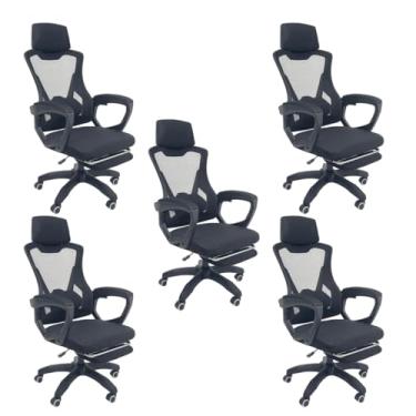Imagem de Oficial Webshop - Kit 5 Cadeiras de Escritório Presidente Executiva Oficial Supreme Preto
