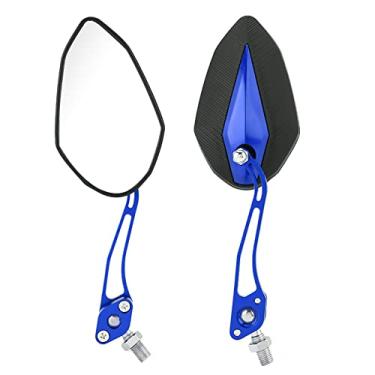 Imagem de Espelhos de Motocicleta, Espelhos Laterais Anti -brilho Com Parafuso de 8 Mm e 10 Mm, Espelhos Laterais de Vista Traseira Universal Ajustáveis ​​para Motocicleta de Scooter de