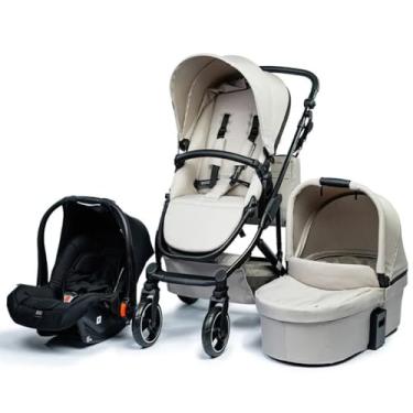 Imagem de Abc Design Combo Carrinho de Bebê Como 4 Linha Tradicional Powder + Moisés + Bebê Conforto + Adaptador + Bolsa