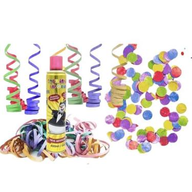Imagem de Kit Carnaval Folia Bloquinho Confete Serpentina Espuma - Fantasias do 