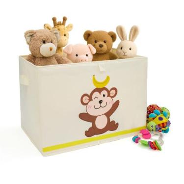 Imagem de Caixa Organizadora Infantil 51x36cm Quarto Bebê Criança - Momis Petit