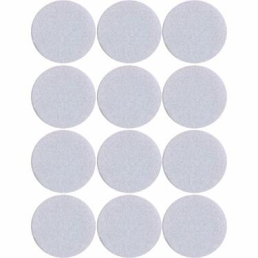 Imagem de Feltro Sintético para Móveis Leves Scotch Redondo Branco Pequeno 12 Un