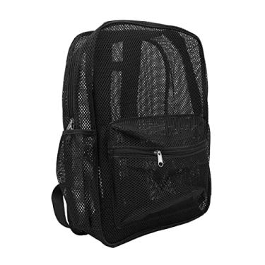 Imagem de Mochila de Malha de Grande Capacidade, Polyester de Design Ergonômico Veja Através da Mochila para Esportes de Natação na Praia, Mochila Elegante da Moda Simples, Forro Visível,