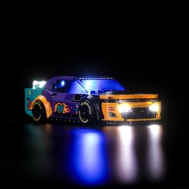 Imagem de BrickBling Luzes LED compatíveis com Lego Speed Champions NASCAR Next Gen Chevrolet Camaro ZL1, kit de luz criativa compatível com Lego 76935 (sem modelo)