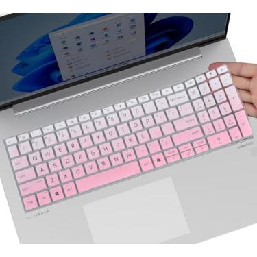 Imagem de Capa de teclado para 2025 2024 HP EliteBook 660/665 G11 40.6 cm, ProBook 460/465 G11 40.6 cm Acessórios de pele protetora para laptop - Ombre Pink