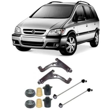 Imagem de Bandeja + Bieleta + Kit Batente Zafira Dianteiro 2001 Até 2011 O Par -