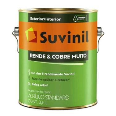 Imagem de Tinta Acrílica Suvinil Rende e Cobre Muito Standard 3,6L