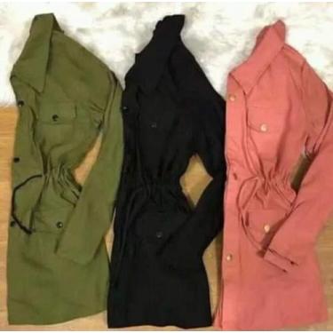 Imagem de Parka manga longa bengaline feminina - Filo modas, Caramelo, m