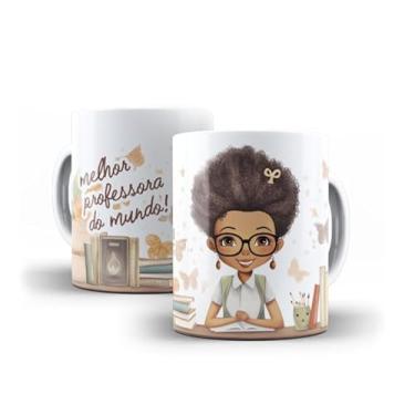 Imagem de Caneca branca dia dos professores floral (14110)