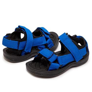 Imagem de Skysole Sandálias All Terrain Com Tira Dupla Para Meninos - Sandália Anfíbia Caminhada/Esportes Aquáticos Sola De Borracha Royal/11-12 Anos