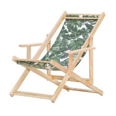 Imagem de Espreguiçadeira Dobrável para Piscina ou Varanda - Madeira Maciça, Com