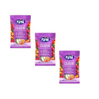 Imagem de Kit 3 Balas Fini com Colageno 3x18gr, Misto