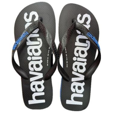 Imagem de Chinelo Havaianas Top Logomania II Azul Brilhante Tamanho 43-44