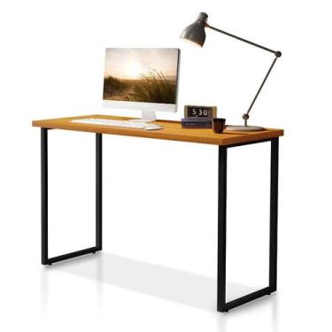 Imagem de Escrivaninha Desing Industrial Mesa Com Pés De Ferro E Tampo De MDF Pa