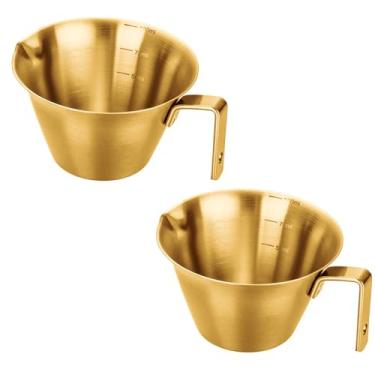 Imagem de Copo medidor de café expresso de 100 ml com medida (ouro)