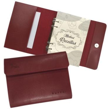 Imagem de Agenda Minhas Receitas 162-R Raffai Couros, Vermelho