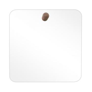 Imagem de Espelho Decorativo Pen Cantos Pendurador Wood 50X50 Cm - e2g Design