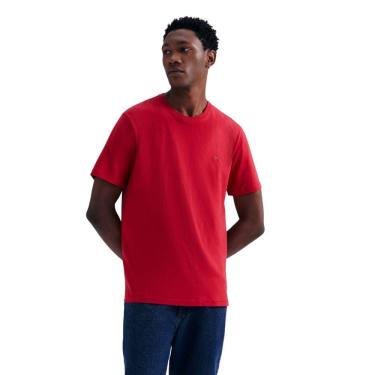 Imagem de Camiseta Hering autêntico Masculina Vermelha Peixinho Bordado