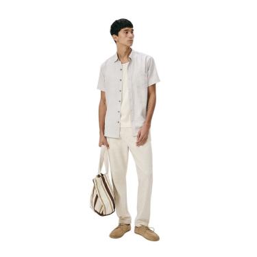 Imagem de Calça Hering de Linho Natural Masculina Confortável