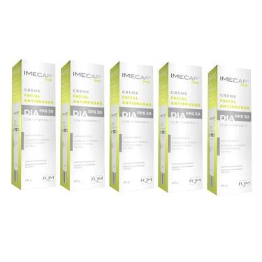 Imagem de Kit Imecap Face Dia FPS30 Creme Facial Antirrugas Com 5 Unidades De 35