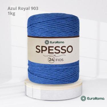 Imagem de Barbante Spesso EuroRoma 4x24 Fios 1 kg, 903 | Azul Royal
