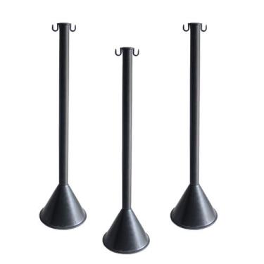 Imagem de Organizador De Filas Pedestal 10 Mts Corrente Kit 5 Pedestal - plastco