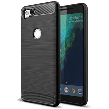 Imagem de Capa Case Google Pixel 2 (Tela 5) Carbon Fiber Anti Impacto - Preto