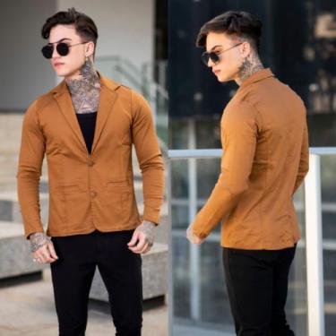 Imagem de Blazer Masculino Esporte Fino Slim Fit Elastano - Debatt Jeans, Eg, 96