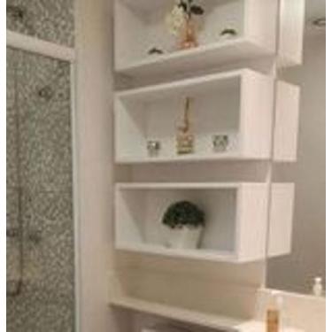 Imagem de Kit 3 nichos retangular MDF - 50x20x10 cm - Sala/Cozinha/Banheiro -Dec