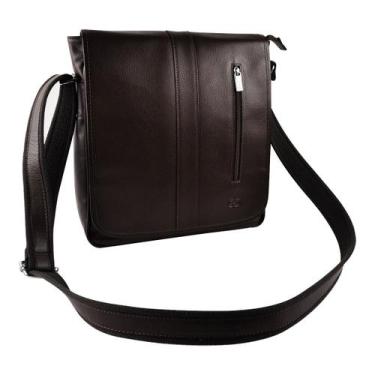 Imagem de Bolsa Carteiro BOLONHA em Couro Galvani, Marrom café
