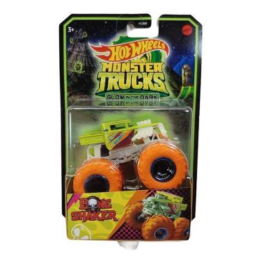 Imagem de Carrinho Hot Wheels Monster Trucks Brilha No Escuro Bone