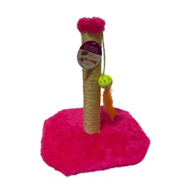 Imagem de Arranhador Torre Para Gatos Com Bola Pena - Rosa.