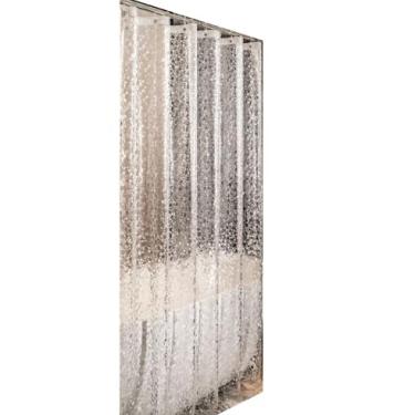 Imagem de Cortina de Box para Banheiro c/ilhós Anti Mofo Resistente PVC 200x180cm(Transparente)
