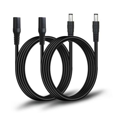 Imagem de TAMDESG Cabo De Extensão Alimentação Cc 2 Peças 5,5 Mm X 2,1 18 Awg Corrente 10 A 4,9 Pés (1,5 M), Conector Metal Espesso Para Câmeras Segurança, Cftv Ip, Roteadores, Fitas Led, Painéis Solares 5 V