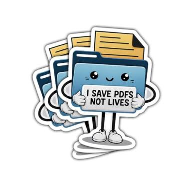 Imagem de (3psc) Adesivo I Save PDFs Not Lives, Citações Funny Work Office Stickers, I Save PDFs Sticker for Laptop Water Bottle Tumbler Phone Window Kindle Notebook 3 polegadas (azul)