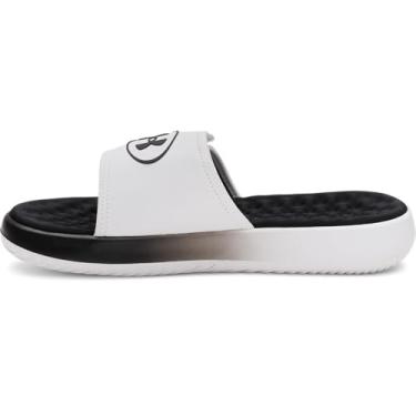 Imagem de Under Armour Sandália masculina Ignite Pro 8 Slide, (102) Branco/Preto/Branco, 38