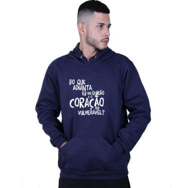 Imagem de Moletom Unissex Canguru Ser Durão Racionais Mcs - Lafre, Azul marinho,