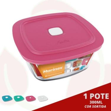 Imagem de 1 Pote de Vidro Quadrado c/ Tampa Sortida Marinex 300ML - NADIR FIGUER