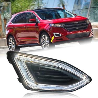 Imagem de KAMDKI Luz de neblina LED do lado direito do passageiro compatível com Ford Edge 2015 2016 2017 2018 dianteiro para-choque com lâmpadas montagem de lâmpada de direção RH FT4Z13200G FO2521192