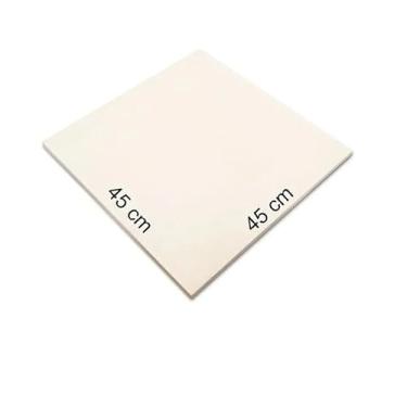Imagem de Pedra Refratária De Cordierita 45x45cm Para Pizzaria Forno