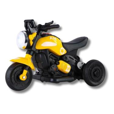 Imagem de Mini Moto Eletrica Infantil Triciclo Motoca (Amarela)