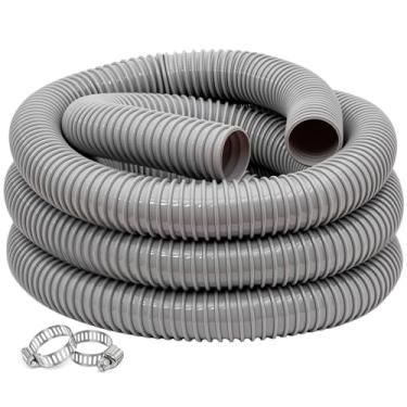 Imagem de Mangueira de coleta de poeira de 5 cm × 6 m Mangueira de tubo corrugado de descarga de sucção de PVC flexível reforçado com PVC reforçado para coletor de poeira de fumaça Serra de lascas de madeira