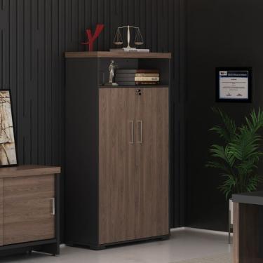 Imagem de Armário Tamburato Com Nicho- Charuto/Preto 6112