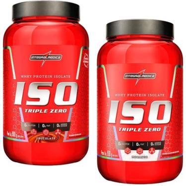 Imagem de 2x Iso Triple Zero 900g Chocolate e Morango Integralmedica
